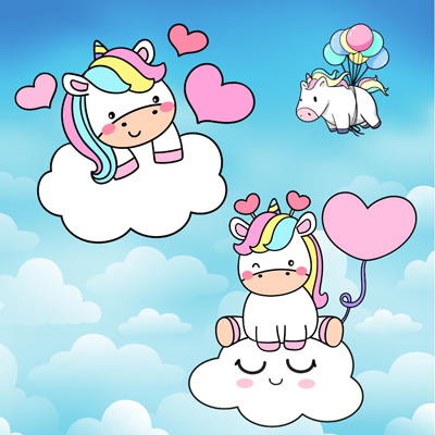 Unicorns Themed Coloring Books